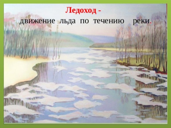 Ледоход рисунок