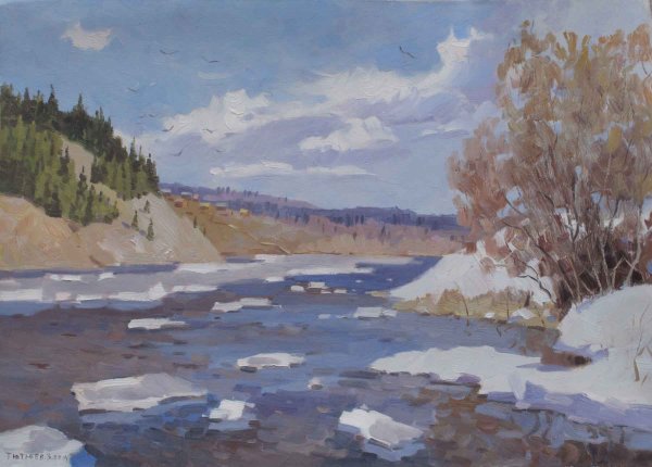 Енисей. Ледоход Ряннель