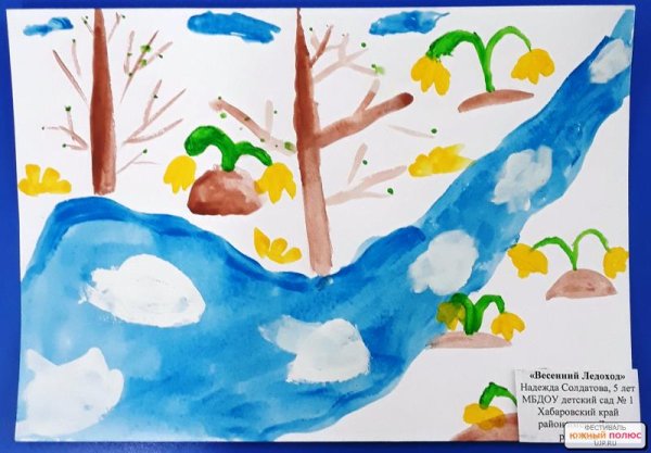 Аппликация ледоход