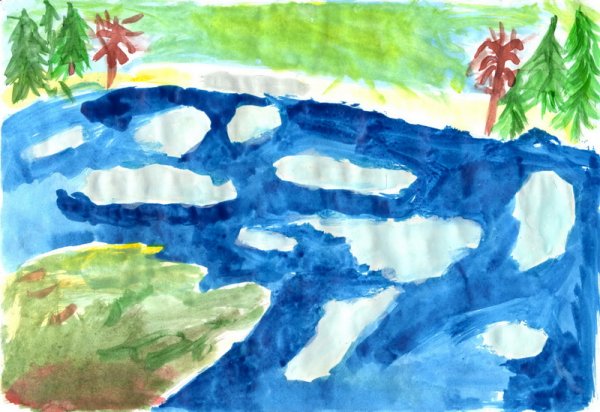 Рисование ледоход