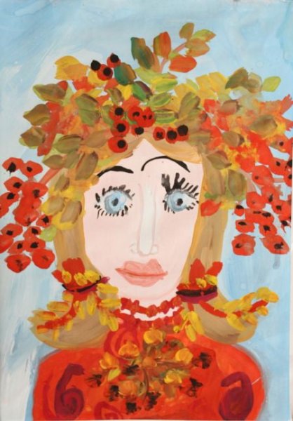 Рисование портрет осени