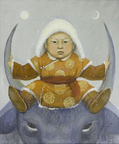 Монгольский художник самбу Заясаихан