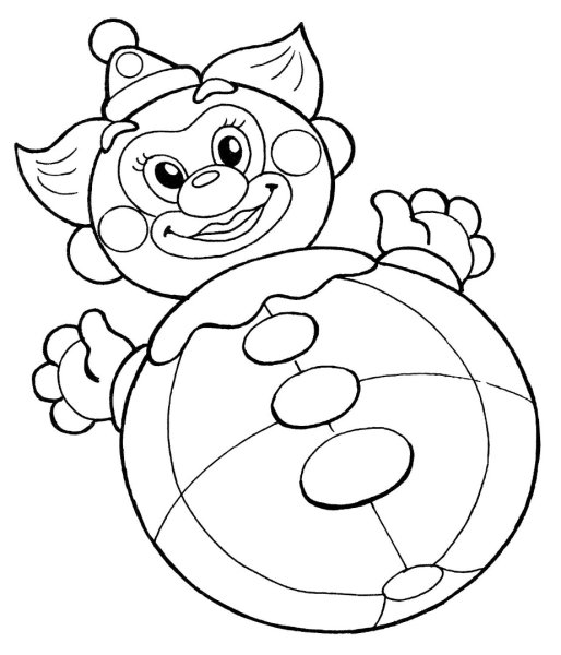 Неваляшка раскраска для детей