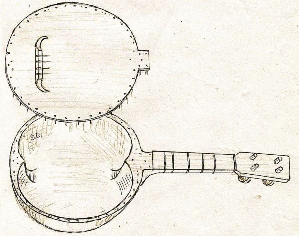 Домра рисунок для детей