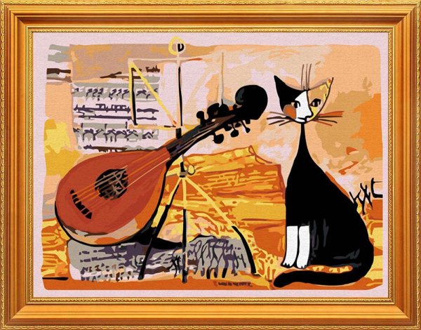 Кошки с музыкальными инструментами