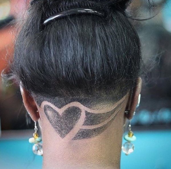 Узоры выбритые на голове женские