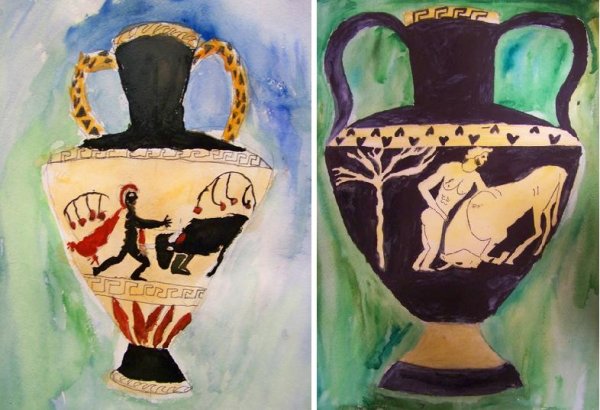 Древнегреческая ваза рисунок