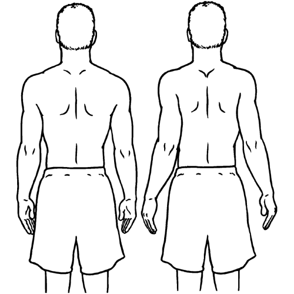 Спина человека сзади