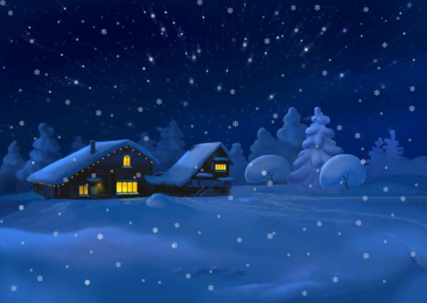 Сказочная зимняя ночь