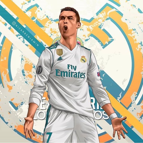 Реал Мадрид Роналдо рисунок