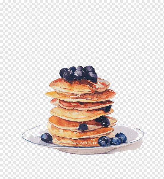 Оладьи акварелью