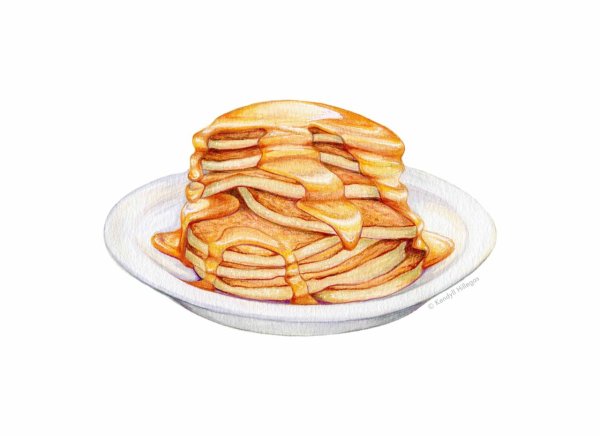Арт блинчиков на белом фоне