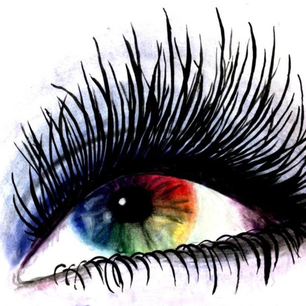 Нарисованные ресницы