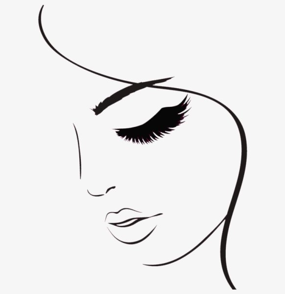 Силуэт лица девушки