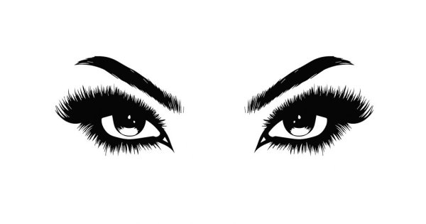 Глаз с ресницами вектор