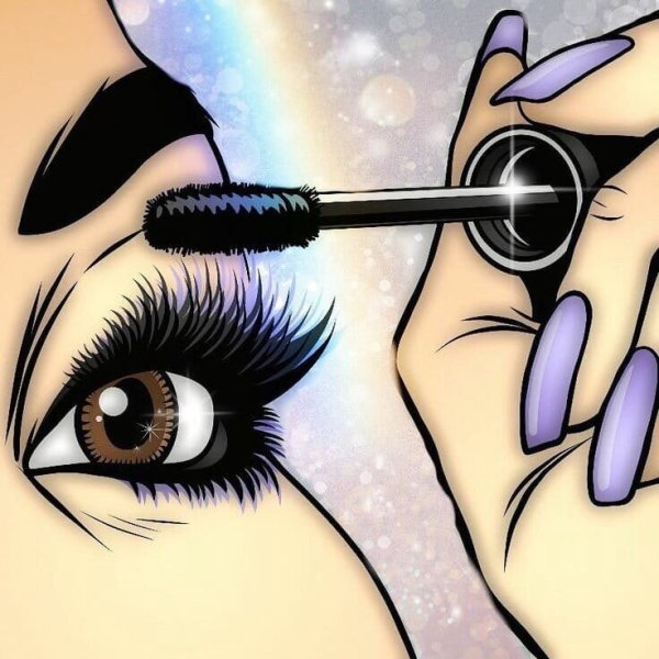 Нарисованные ресницы