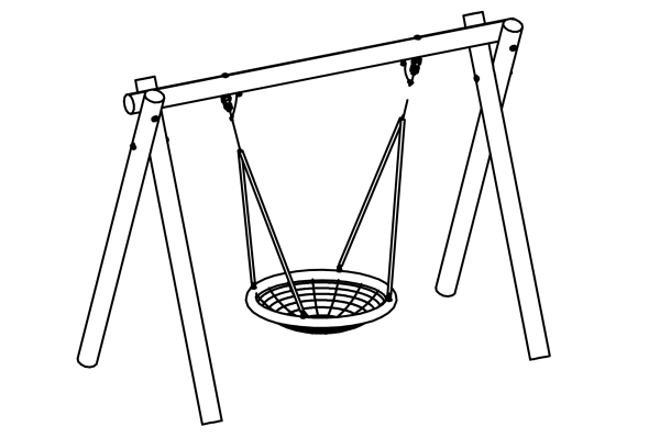 Раскраска качели детские