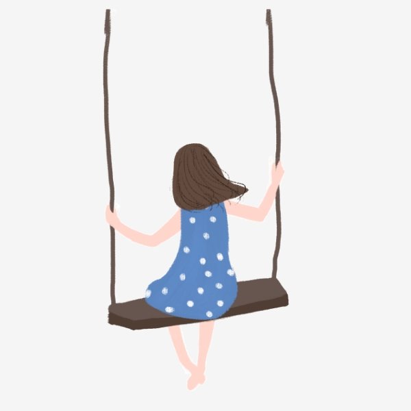 Нарисовать девочку на качелях