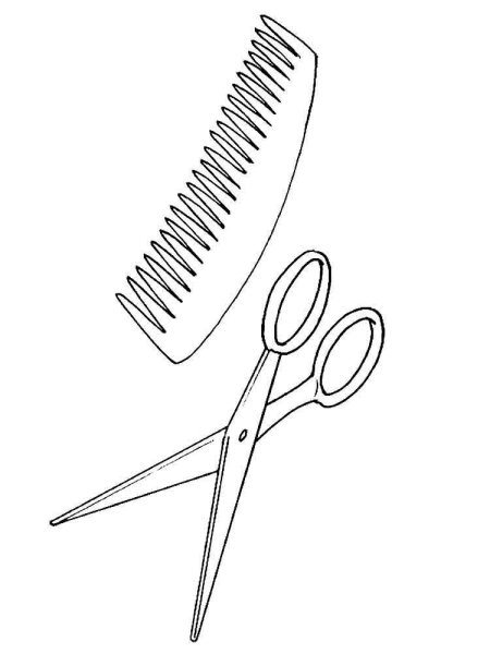 Расческа раскраска для детей