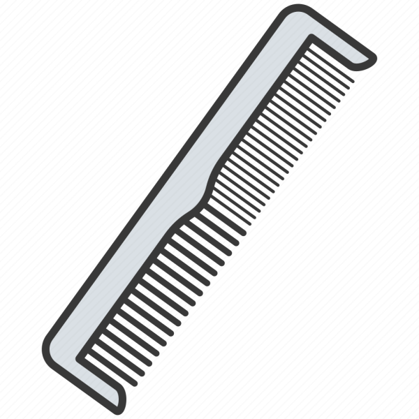 Гребешок расческа на белом фоне