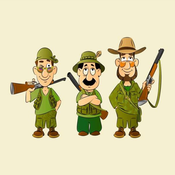 Охотник мультяшный