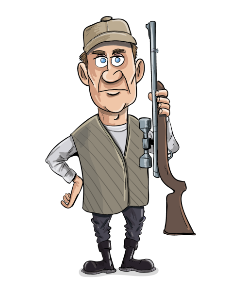 Охотник силуэт