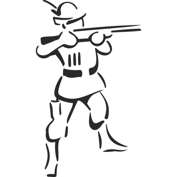 Охотник силуэт