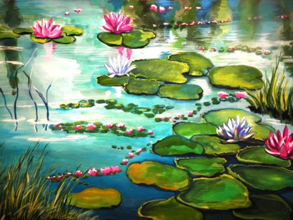 Нарисовать пруд