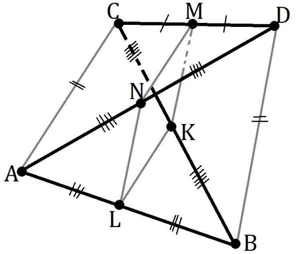Диагонали пространственного четырехугольника