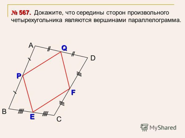 Постройте на координатной плоскости четырехугольник abcd. Середины сторон произвольного четырехугольника. Произвольный четырехугольник. Вершины параллелограмма. Середины сторон произвольного четырёхугольника являются.