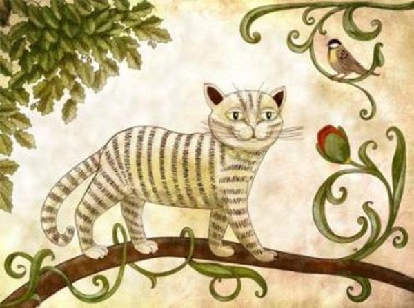 Кот Баюн нарисовать