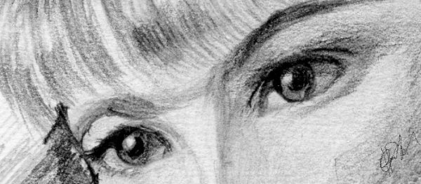 Рисование мамины глаза