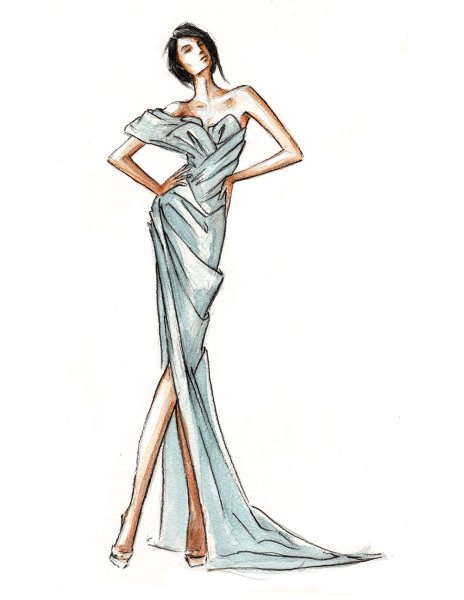 Эскизы платьев