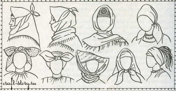 Платки на голову в древности