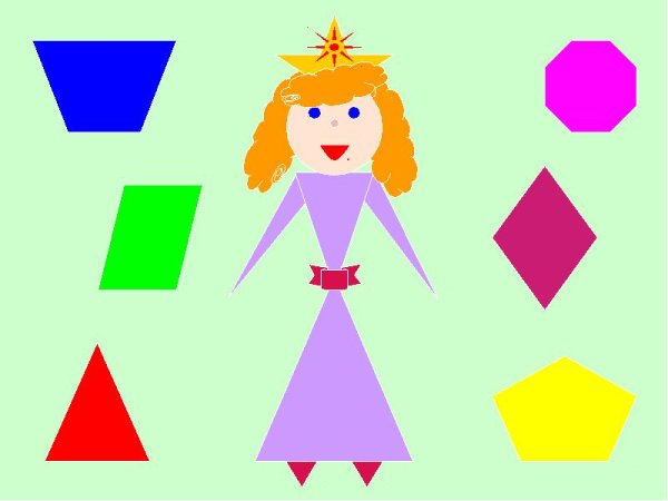 Аппликация из многоугольников