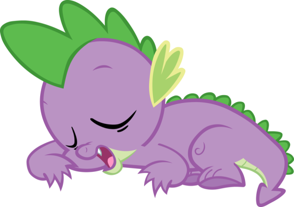 Пони Спайк спит