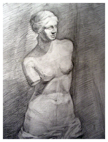 Венера Милосская карандашом