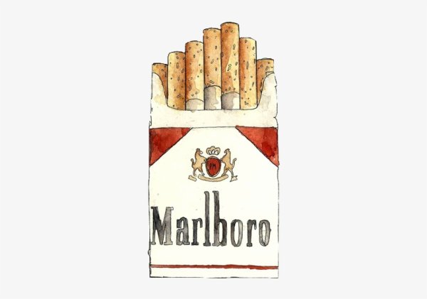 Пачка сигарет набросок