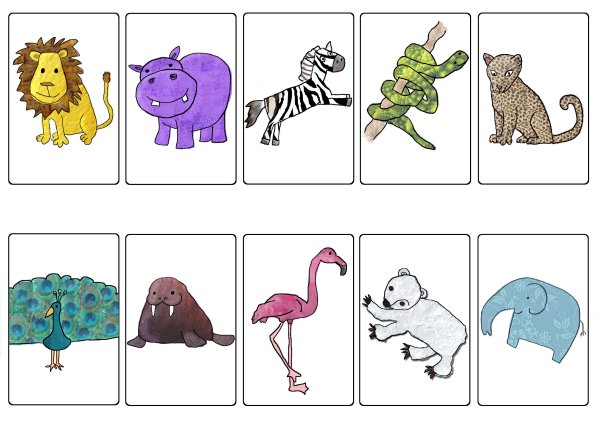 Карточки для крокодила для детей