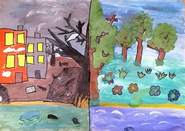 Рисунок на тему не загрязняйте природу