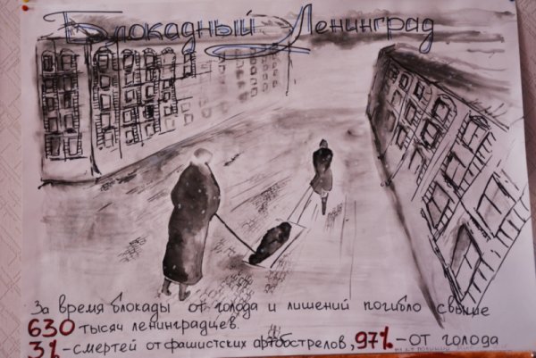 Рис о блокаде Ленинграда