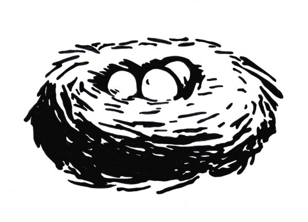 Гнездо силуэт