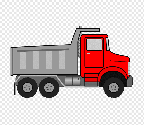 КАМАЗ сбоку мультяшный