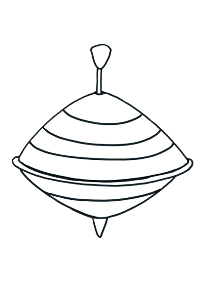 Юла раскраска для детей