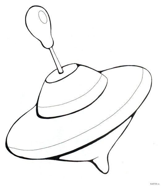 Юла раскраска для детей