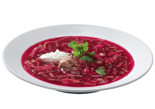 Кастрюля с супом акварелью