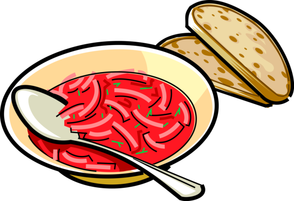 Борщ в кастрюле