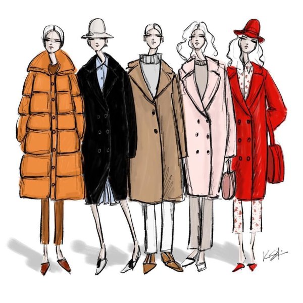 Эскизы верхней одежды