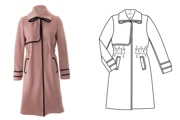 Пальто прямого силуэта Бурда