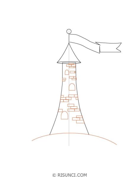 Башня рисунок карандашом